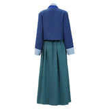 East Palace Saeng Gang Women Blue Outfit Cosplay Costume Halloween Carnival Party Suit