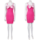 Elle Woods Women Pink Dress Cosplay Costume Halloween Carnival Party Suit