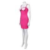 Elle Woods Women Pink Dress Cosplay Costume Halloween Carnival Party Suit