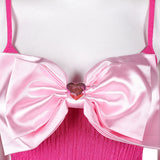 Elle Woods Women Pink Dress Cosplay Costume Halloween Carnival Party Suit