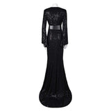 Elvira: Mistress of the Dark Elvira Sexy Beaded Black Dress Cosplay Costume Outfits Halloween Carnival Suit