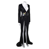 Elvira: Mistress of the Dark Elvira Sexy Beaded Black Dress Cosplay Costume Outfits Halloween Carnival Suit