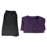 Evil Dead Rise Beth Women Purple Dress Cosplay Costume Halloween Carnival Party Suit