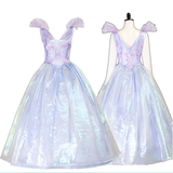 Glinda Cosplay Costume Long Purple Dress For Adult Female Halloween Carnival Suit