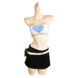 Fairy Tail Lucy Heartfilia Blue and White Love Set Cosplay Costume Outfits