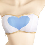 Fairy Tail Lucy Heartfilia Blue and White Love Set Cosplay Costume Outfits