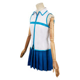 Fairy Tail Lucy Heartfilia Blue White Suit Cosplay Costume Outfits