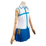 Fairy Tail Lucy Heartfilia Blue White Suit Cosplay Costume Outfits