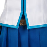 Fairy Tail Lucy Heartfilia Blue White Suit Cosplay Costume Outfits