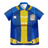 Fallout 2024 TV Lucy Printed Blue T-shirt Women Cosplay Costume Outfits Halloween Carnival Suit