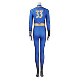 Fallout 2024 TV Vault 33 Vault Dweller Blue Printed Jumpsuit Cosplay Costume Outfits Halloween Carnival Suit