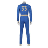Fallout Vault Dweller Vault 33 Blue Jumpsuit Men Version Cosplay Costume Outfits Halloween Carnival Suit