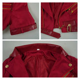 Final Fantasy Aerith Gainsborough Classic Red Coat Set Cosplay Costume Halloween Carnival Party Suit