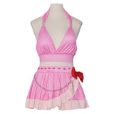 Final Fantasy Aerith Women Pink Swimsuit Cosplay Costume Halloween Carnival Party Suit