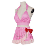 Final Fantasy Aerith Women Pink Swimsuit Cosplay Costume Halloween Carnival Party Suit