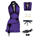 Final Fantasy Tifa Lockhart Purple Adult Women Cosplay Costume Halloween Carnival Party Suit