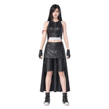 Final Fantasy Tifa Lockhart Women Black Outfit Cosplay Costume Halloween Carnival Party Suit
