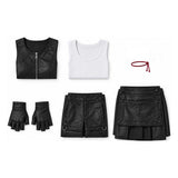 Final Fantasy Tifa Lockhart Women Black Outfit Cosplay Costume Halloween Carnival Party Suit