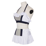 Final Fantasy Tifa Lockhart Women White Swimsuit Cosplay Costume Halloween Carnival Party Suit