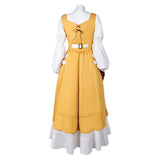 Final Fantasy VII Aerith Gainsborough Yellow Dress Set Cosplay Costume Outfits Halloween Carnival Suit