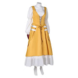 Final Fantasy VII Aerith Gainsborough Yellow Dress Set Cosplay Costume Outfits Halloween Carnival Suit