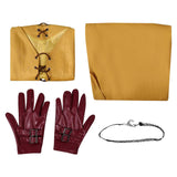 Final Fantasy VII Aerith Gainsborough Yellow Dress Set Cosplay Costume Outfits Halloween Carnival Suit