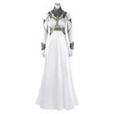 Final Fantasy VII Aerith Tifa Yuffie White Gold Saucer Dress Cosplay Costume Outfits Halloween Carnival Suit