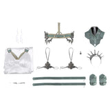 Final Fantasy VII Aerith Tifa Yuffie White Gold Saucer Dress Cosplay Costume Outfits Halloween Carnival Suit