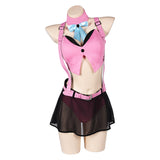 Final Fantasy VII Ever Crisis Aerith Gainsborough Original Pink Sexy Swimsuit Swimwear Cosplay Costume Outfits