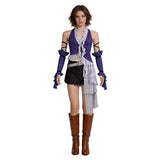 Final Fantasy Yuna Women Purple Outfit Cosplay Costume Halloween Carnival Party Suit