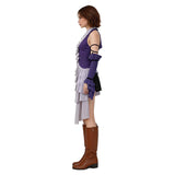 Final Fantasy Yuna Women Purple Outfit Cosplay Costume Halloween Carnival Party Suit
