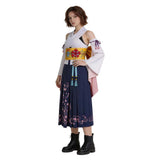 Final Fantasy Yuna Women White Kimono Cosplay Costume Halloween Carnival Party Suit