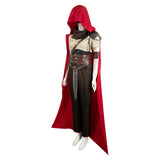 Furiosa: A Mad Max Saga Furiosa Brown Suit With Red Cape Cosplay Costume Outfits Halloween Carnival Suit