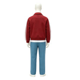 Futurama Philip J.Fry Red Tracksuit Set with Apron Cosplay Costume Halloween Carnival Party Suit