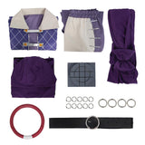 GACHIAKUTA Jabba Purple Outfit Cosplay Costume Halloween Carnival Party Suit