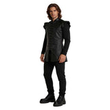 Game of Thrones Jon Snow Black Outfit Cosplay Costume Halloween Carnival Party Suit