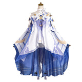 Genshin Impact Columbina White&Blue Cosplay Costume For Adult Female Halloween Carnival Party Suit