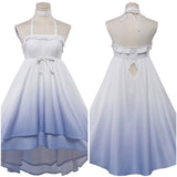 Genshin Impact Columbina Women White Pajamas Dress Cosplay Costume Halloween Carnival Party Suit