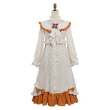 Genshin Impact Sandrone White and Brown Nightgown Cosplay Costume Halloween Carnival Party Suit