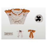 Genshin Impact Sandrone White and Brown Nightgown Cosplay Costume Halloween Carnival Party Suit