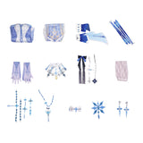 Genshin Impact The Tsaritsa Women Blue Dress Cosplay Costume Halloween Carnival Party Suit