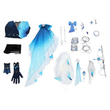 Genshin Impact Yelan Blue Cosplay Costume For Adult Female Halloween Carnival Party Suit
