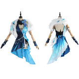 Genshin Impact Yelan Blue Cosplay Costume For Adult Female Halloween Carnival Party Suit