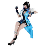 Genshin Impact Yelan Blue Cosplay Costume For Adult Female Halloween Carnival Party Suit