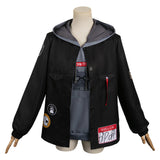 Girls Band Cry 2024 Momoka Kawaragi Black Printed Hoodie Coat Anime Cosplay Costume Outfits Halloween Carnival Suit