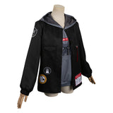 Girls Band Cry 2024 Momoka Kawaragi Black Printed Hoodie Coat Anime Cosplay Costume Outfits Halloween Carnival Suit