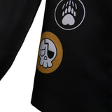Girls Band Cry 2024 Momoka Kawaragi Black Printed Hoodie Coat Anime Cosplay Costume Outfits Halloween Carnival Suit