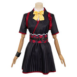 Girls Band Cry Awa Subaru Black Striped Dress Suit Cosplay Costume Outfits Halloween Carnival Suit