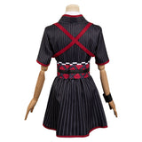 Girls Band Cry Awa Subaru Black Striped Dress Suit Cosplay Costume Outfits Halloween Carnival Suit