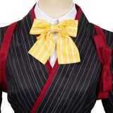 Girls Band Cry Awa Subaru Black Striped Dress Suit Cosplay Costume Outfits Halloween Carnival Suit